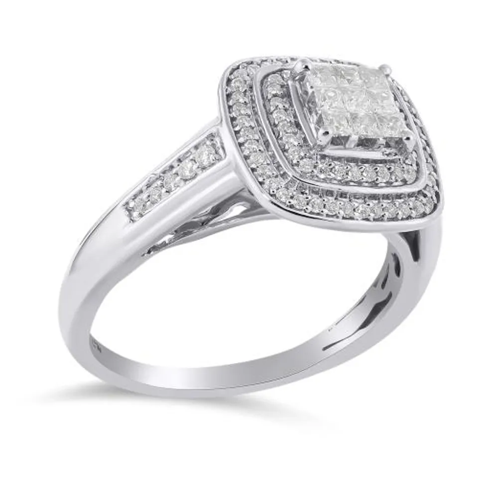 14K White Gold 0.50CTW Bridal Ring