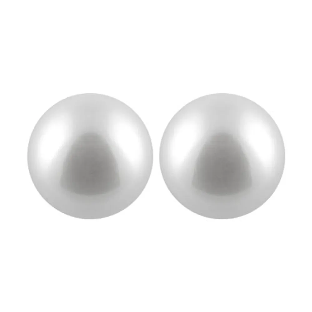 Large Pearl Stud Earrings