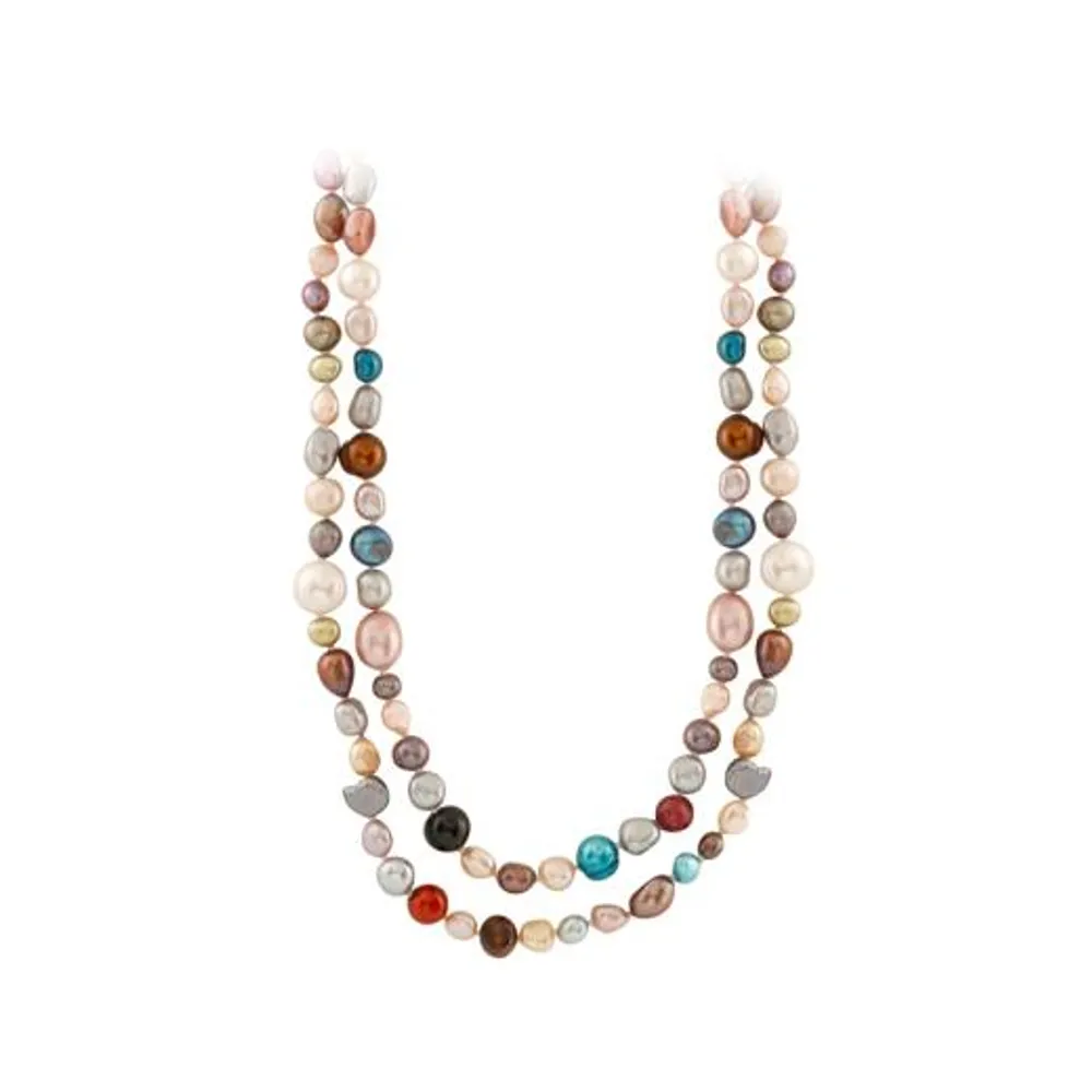 Endless Multi-Coloured Pearl Necklace