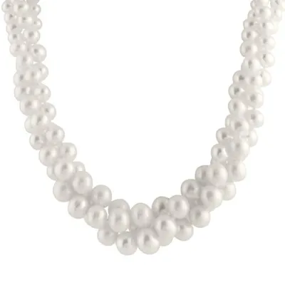 Triple Row Graduated Pearl Necklace