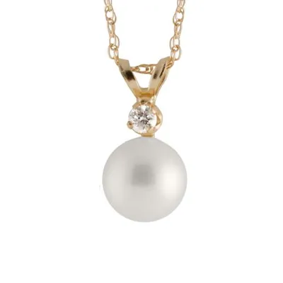 Diamond Akoya Pearl Pendant