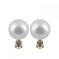 Diamond Accented Akoya Earrings