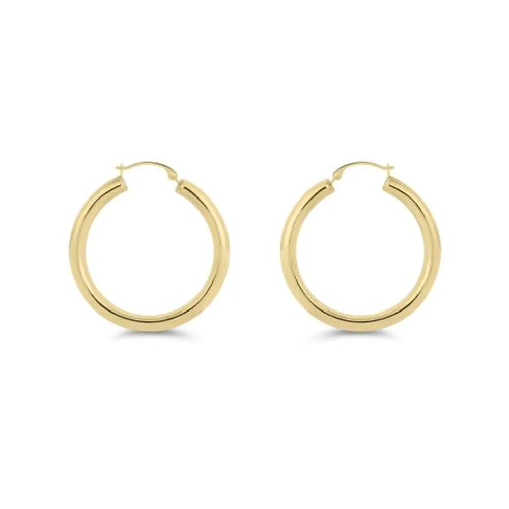 14K Yellow Gold Hoop Earrings