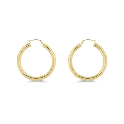 14K Yellow Gold Hoop Earrings