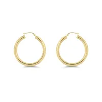 14K Yellow Gold Hoop Earrings