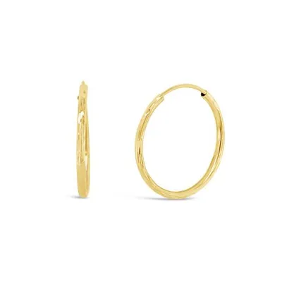 10K Yellow Gold 1.25X18mm Diamond Cut Sleepers