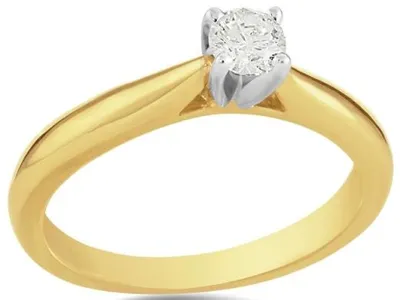 14K Gold Serenade 0.23CT Solitaire Engagement Ring