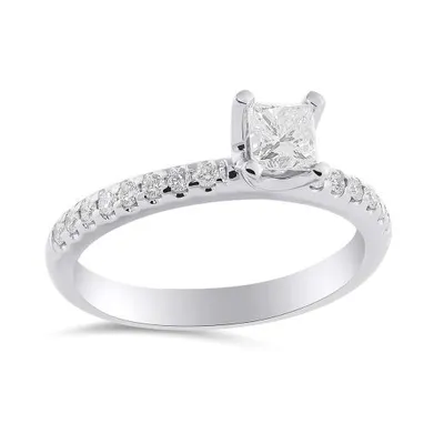 Charmed By Richard Calder 14K White Gold 0.74CTW Diamond Bridal Ring