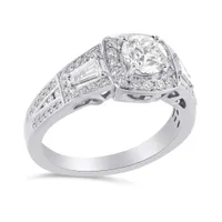 Charmed By Richard Calder 14K White Gold 1.36CTW Diamond Bridal Ring