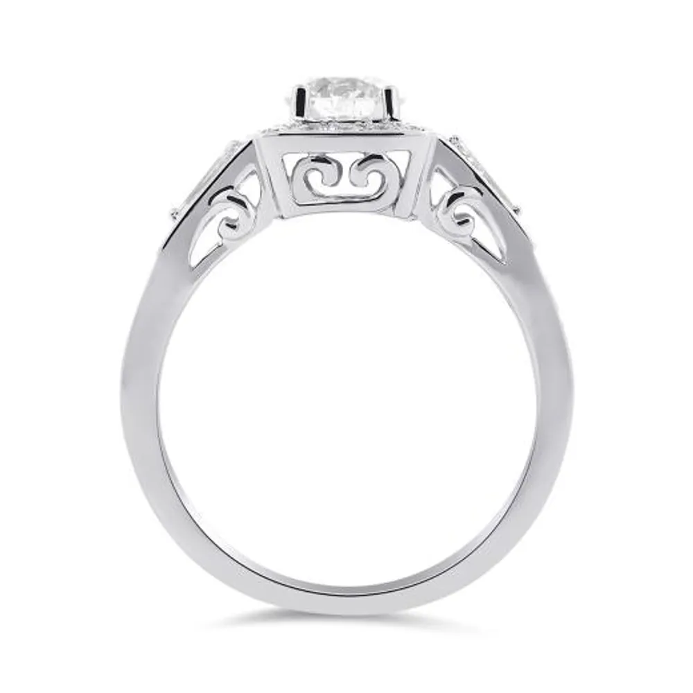 Charmed By Richard Calder 14K White Gold 1.36CTW Diamond Bridal Ring