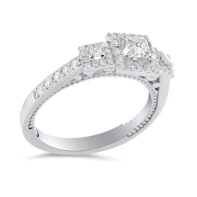 Charmed By Richard Calder 14K White Gold 0.79CTW Bridal Ring