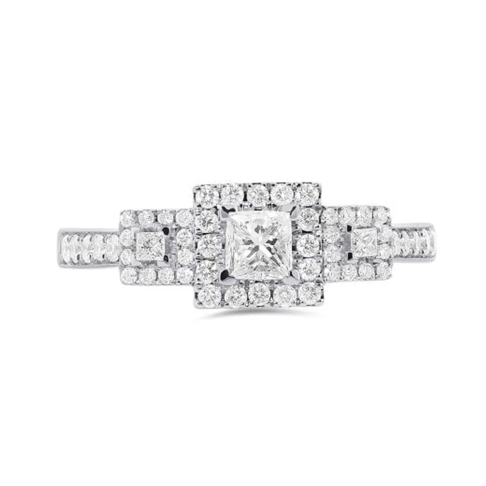 Charmed By Richard Calder 14K White Gold 0.79CTW Bridal Ring