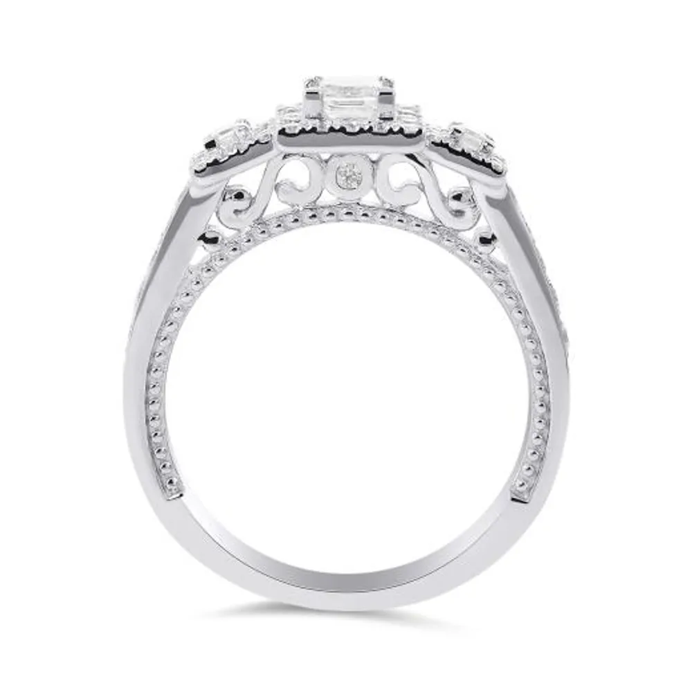 Charmed By Richard Calder 14K White Gold 0.79CTW Bridal Ring