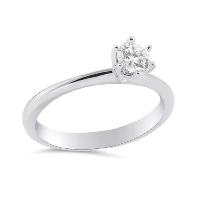 Charmed By Richard Calder 14K White Gold 0.51CT Solitaire Engagement Ring