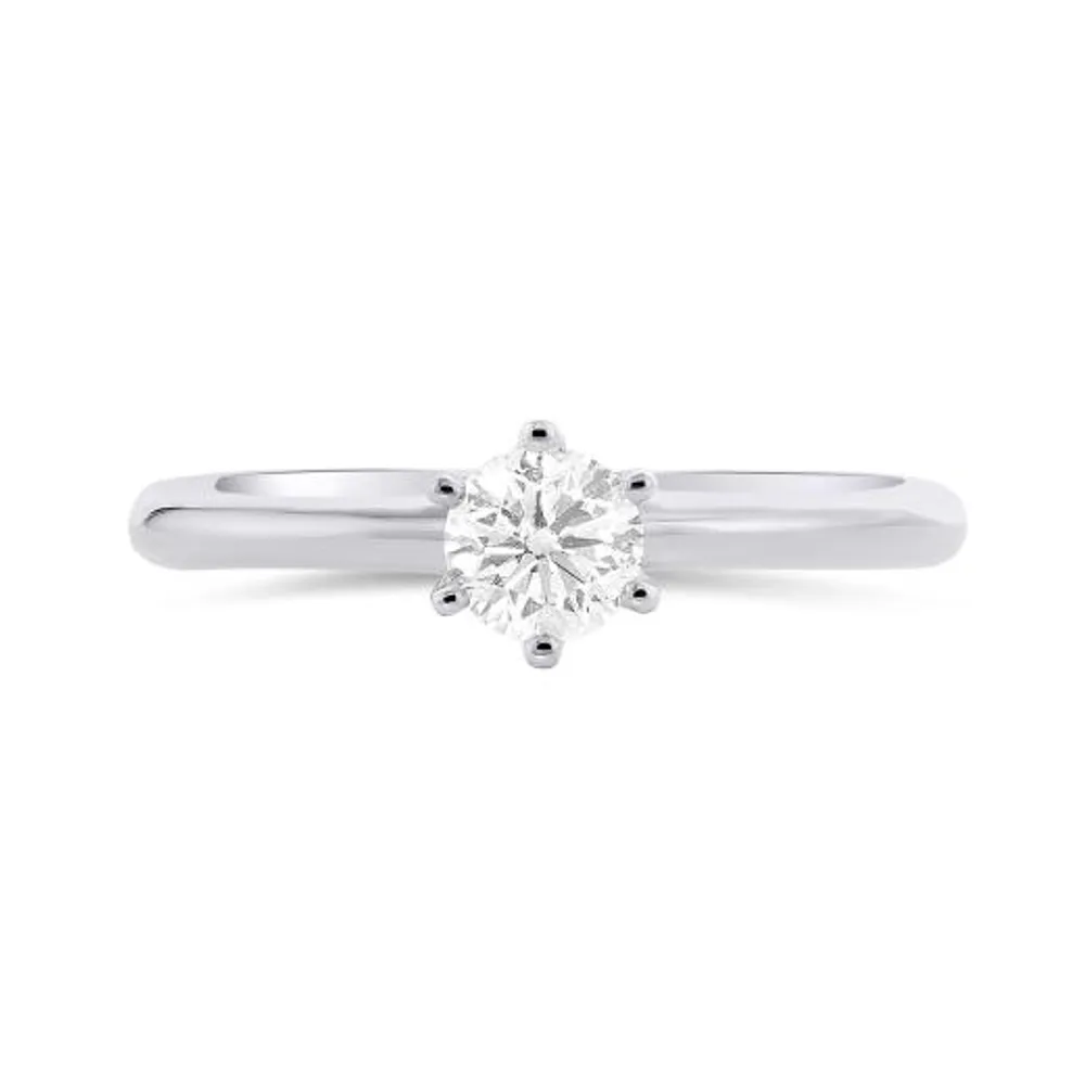 Charmed By Richard Calder 14K White Gold 0.51CT Solitaire Engagement Ring