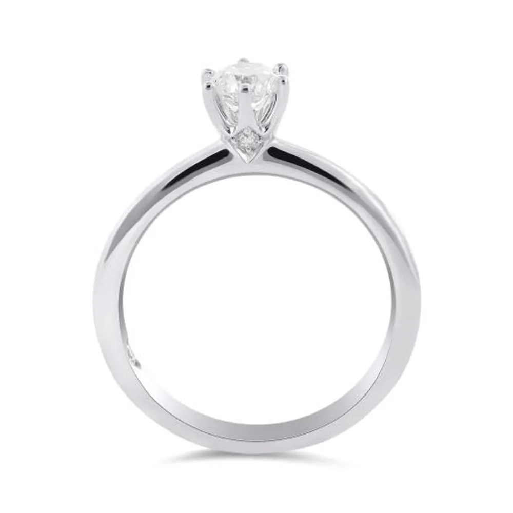 Charmed By Richard Calder 14K White Gold 0.51CT Solitaire Engagement Ring