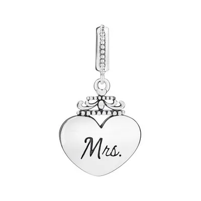 Chamilia Sterling Silver "Mrs" Heart