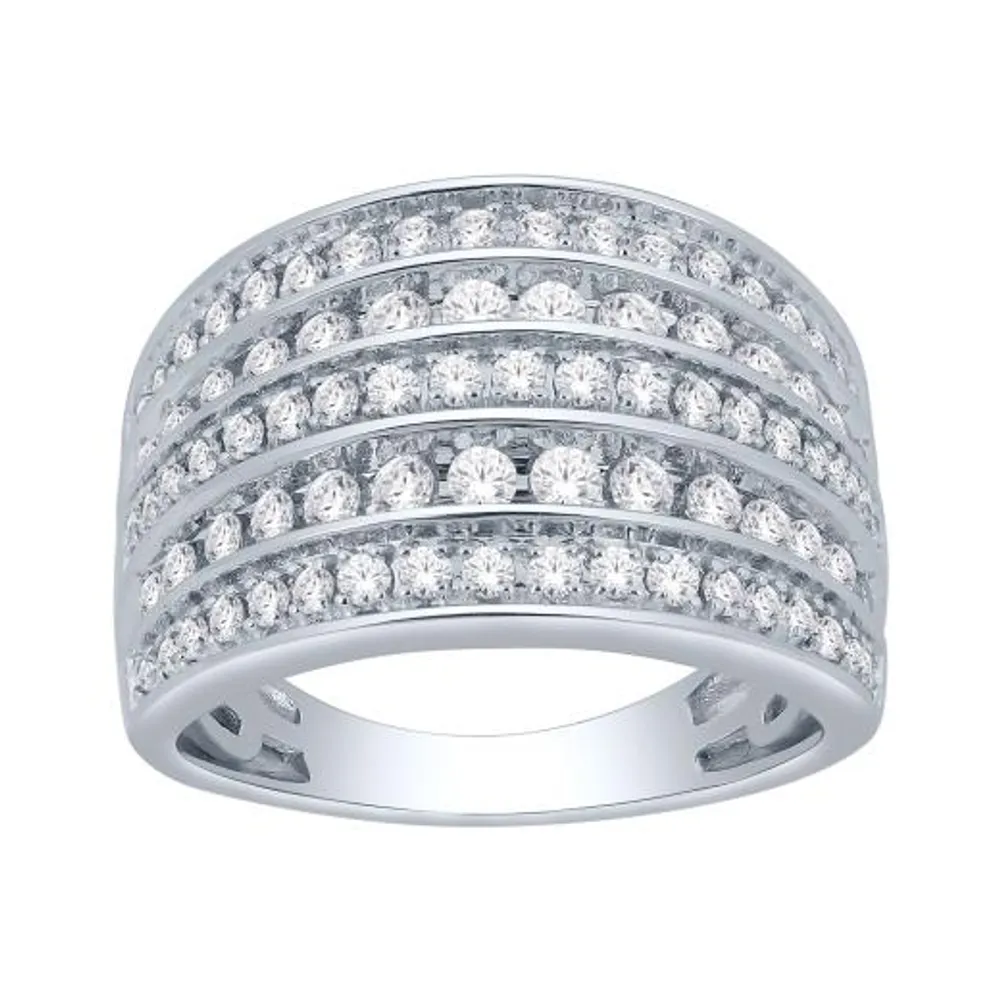 10K White Gold 1.00CTW Diamond Band