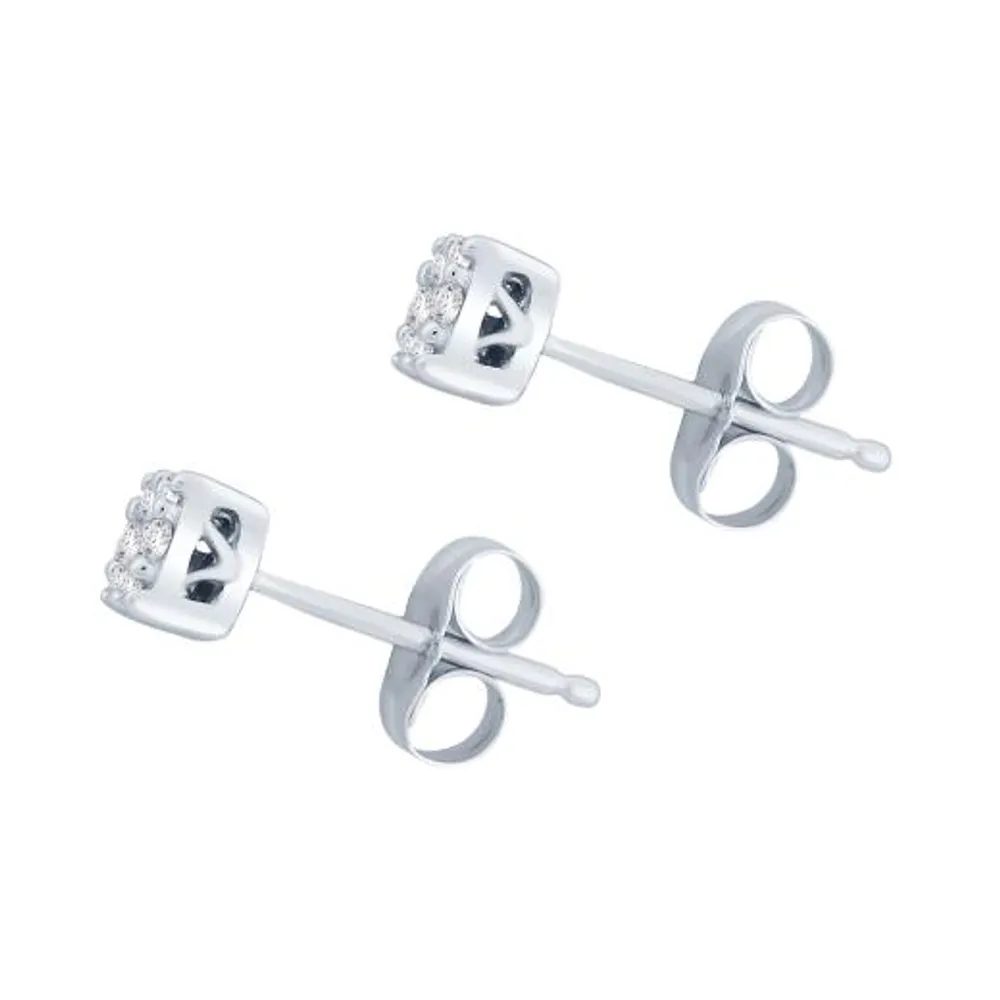 10K White Gold 0.10CTW Bouquet Diamond Studs