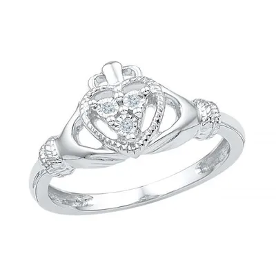 Sterling Silver 0.015CTW Diamond Ring