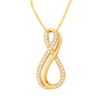 10K Yellow Gold Diamond Infinity Pendant