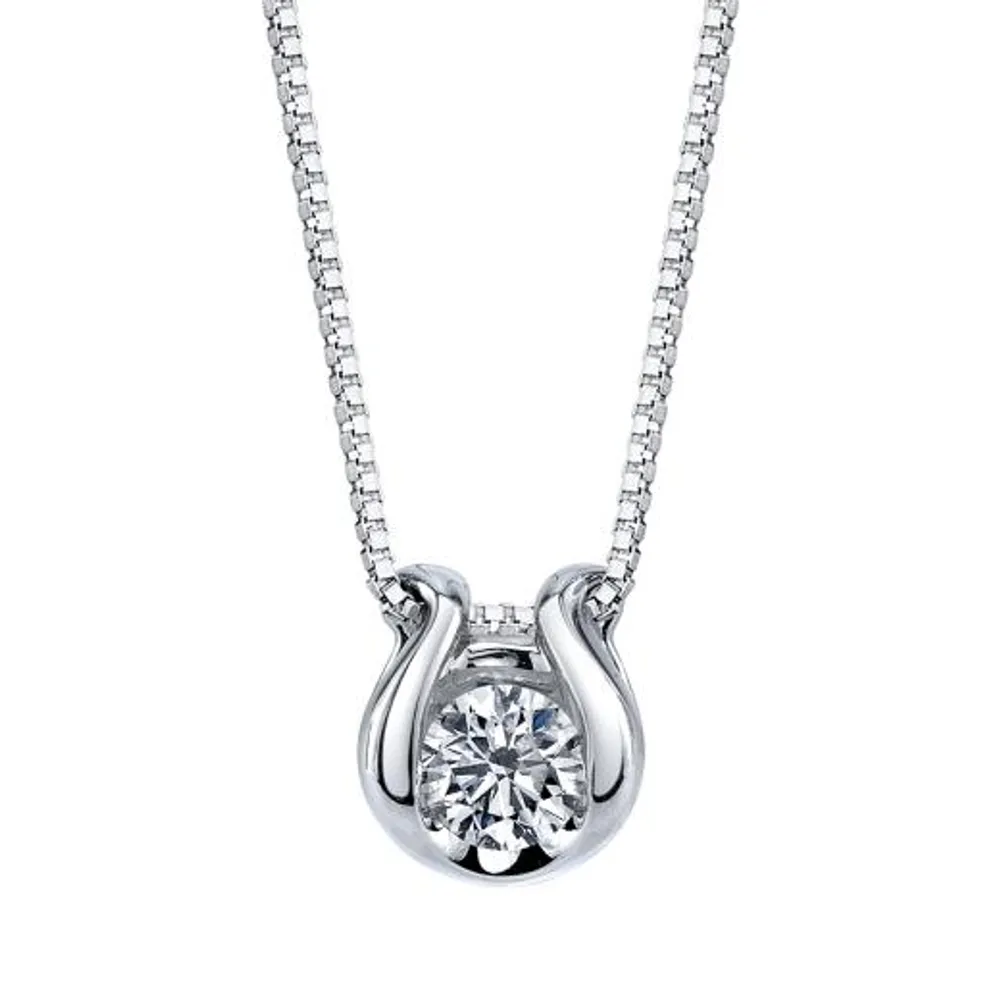 Sirena 10K White Gold 0.08CTW Pendant