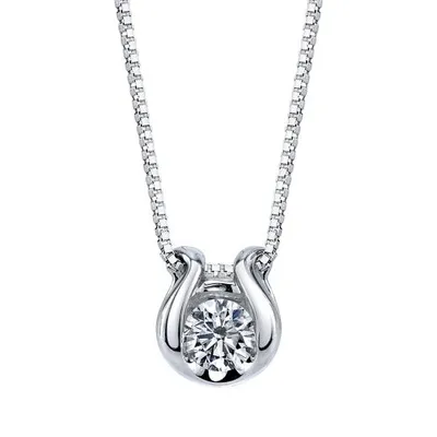 Sirena 10K White Gold 0.08CTW Pendant