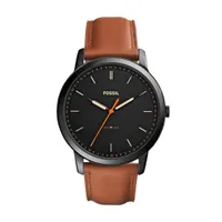 Fossil Men's Brown Leather Minimalist Watch