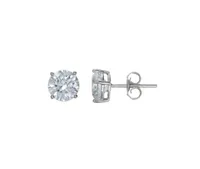 10K Gold 5mm Round Cubic Zirconia Studs