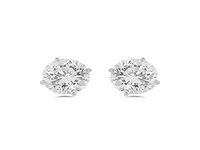 10K Gold 5mm Round Cubic Zirconia Studs