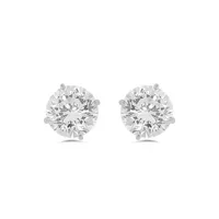 10K Gold 6mm Round Cubic Zirconia Studs