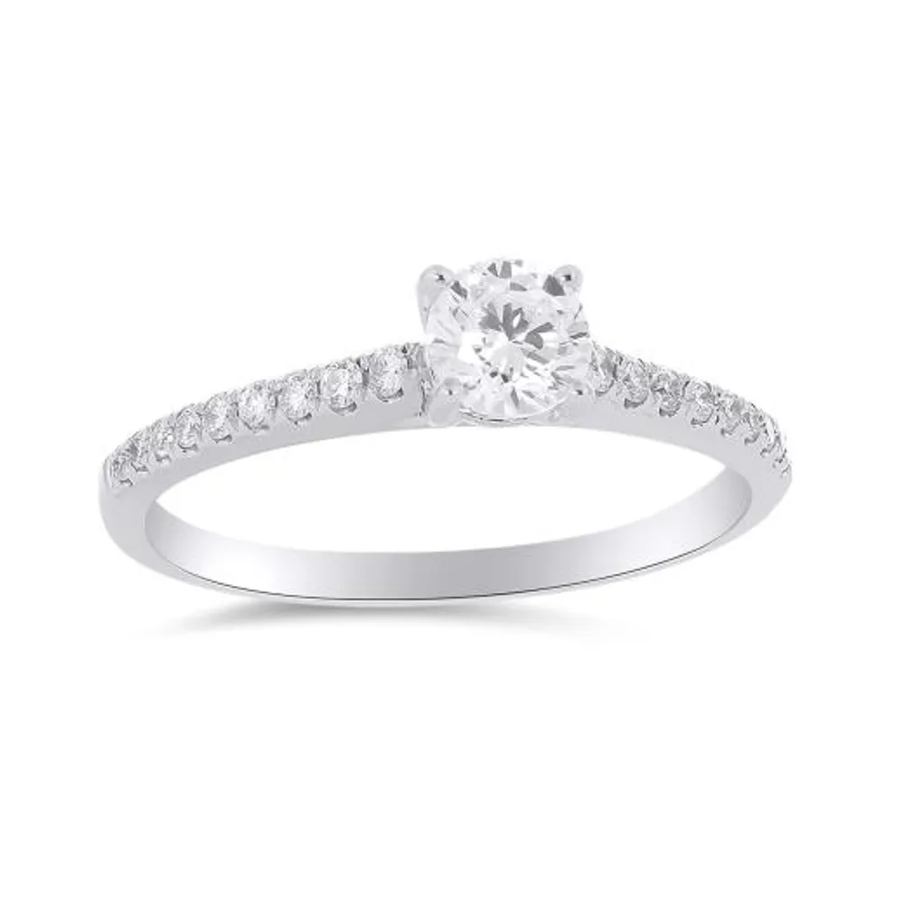 Glacier Fire 14K White Gold Canadian Diamond 0.51CTW Solitaire Ring