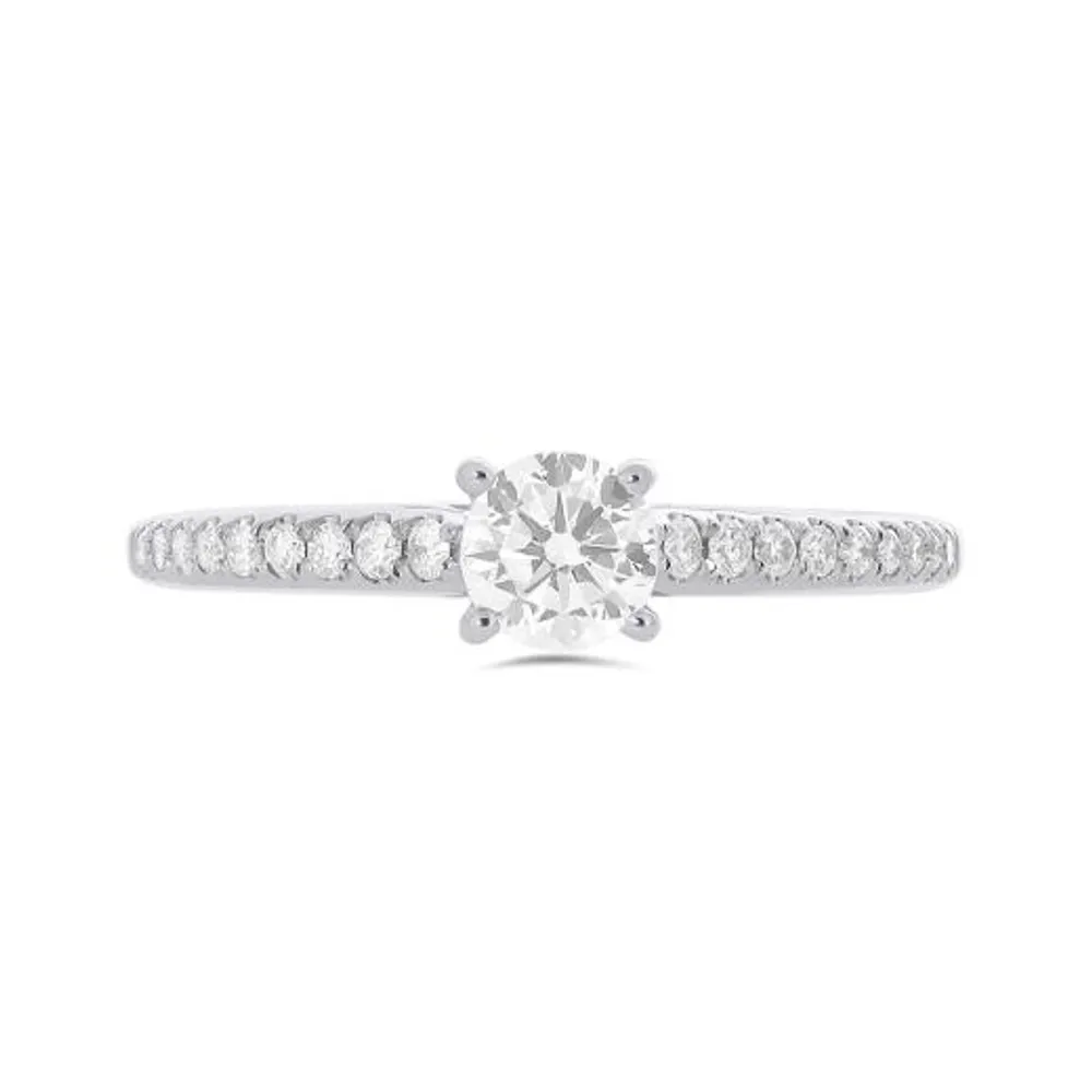 Glacier Fire 14K White Gold Canadian Diamond 0.51CTW Solitaire Ring