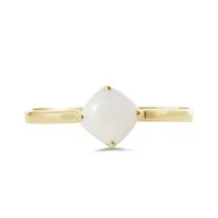 10K Yellow Gold Cushion Cut Opal Ring