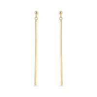 10K Yellow Gold Square Dangle Earrings