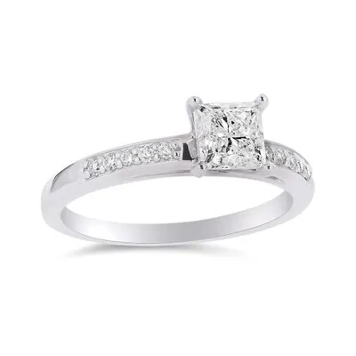 14K White Gold 1.00CTW Solitaire Diamond Ring