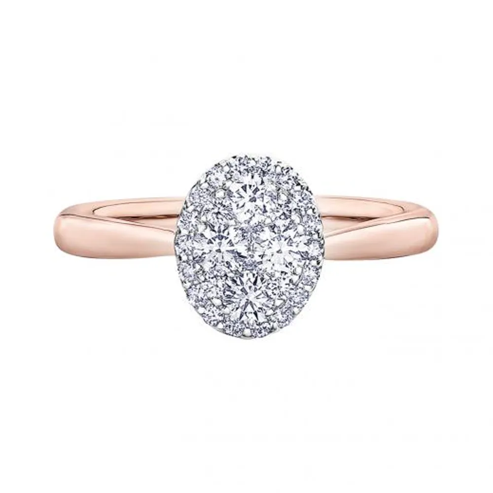 Glacier Fire 14K Rose Gold 0.50CTW Mystere Diamond Ring