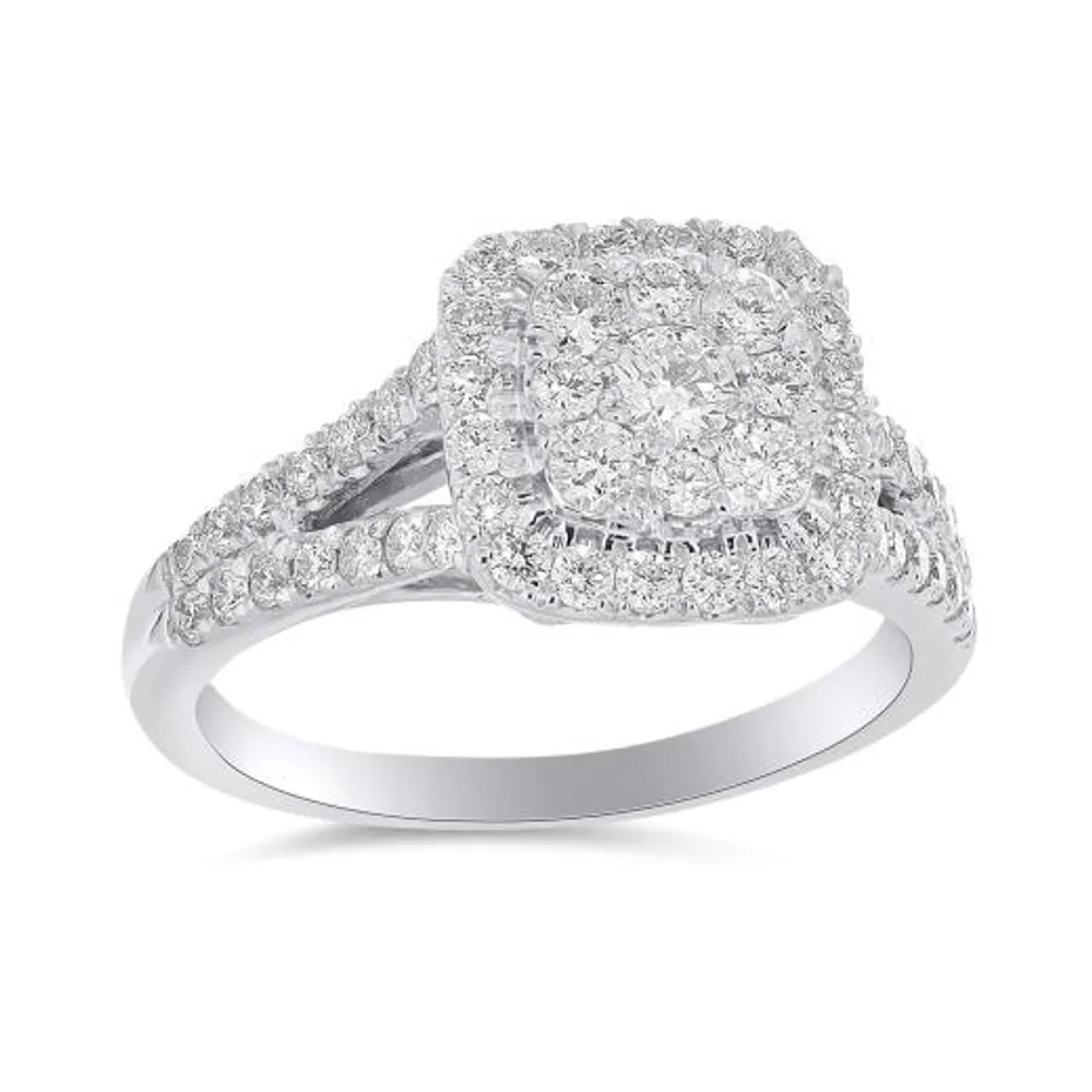 10K White Gold 1.00CTW Diamond Ring