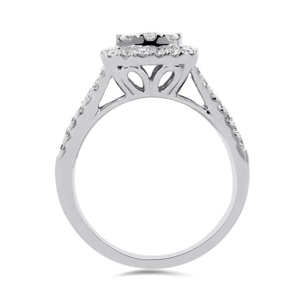 10K White Gold 1.00CTW Diamond Ring