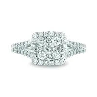 10K White Gold 1.00CTW Diamond Ring