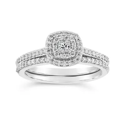 14K White Gold 0.50CTW Bridal Set