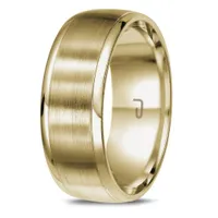 10K Yellow Gold 8mm Carved Band