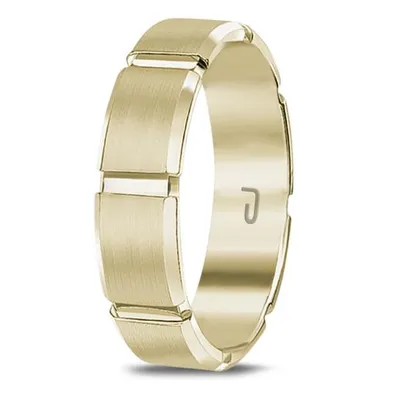 10K Yellow Gold 6mm Carved Band