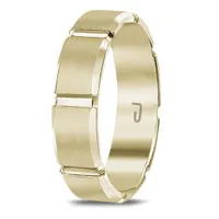 10K Yellow Gold 6mm Carved Band