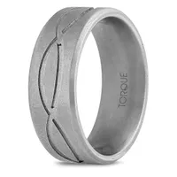 8mm Titanium Carved Band