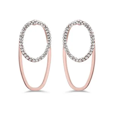 10K Rose Gold Double Oval Earrings