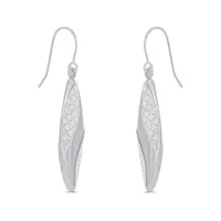 Sterling Silver Glitter Twist Drop Earrings