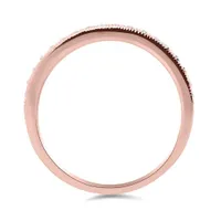 10K Rose Gold 0.12CTW Stackable Diamond Ring