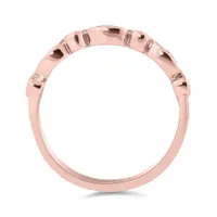 10K Rose Gold 0.10CTW Stackable Diamond Ring
