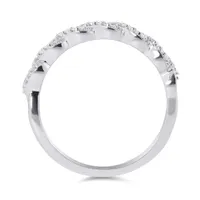 10K White Gold 0.11CTW Stackable Diamond Ring